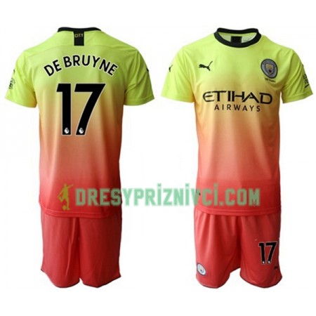Fotbalový Komplet Manchester City DE BRUYNE 17 Dětské Alternativní 2019-2020 Krátký Rukáv (+ trenýrky)